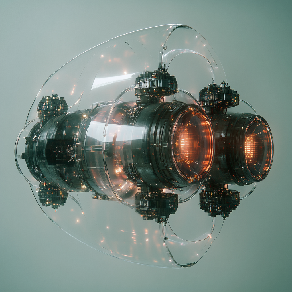 Four-Engine Flying Machine Taking Off