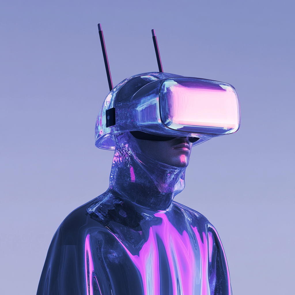 VR Man with Television Antennas