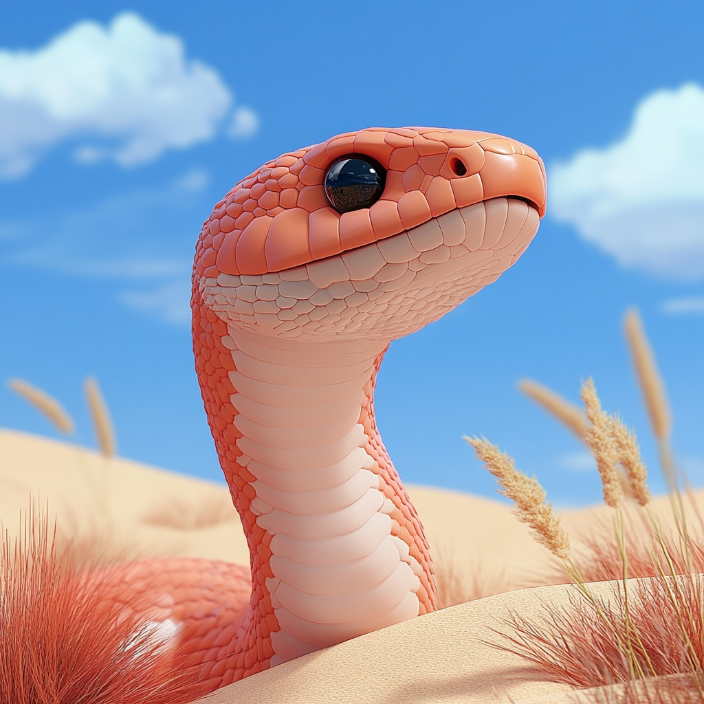 Bold Desert Snake in Hiding