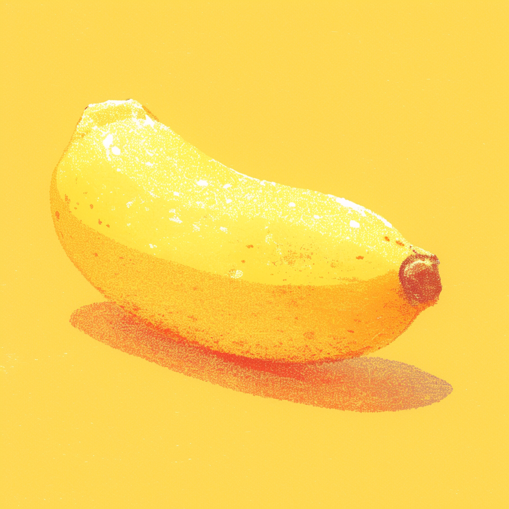 Banane sur fond épuré