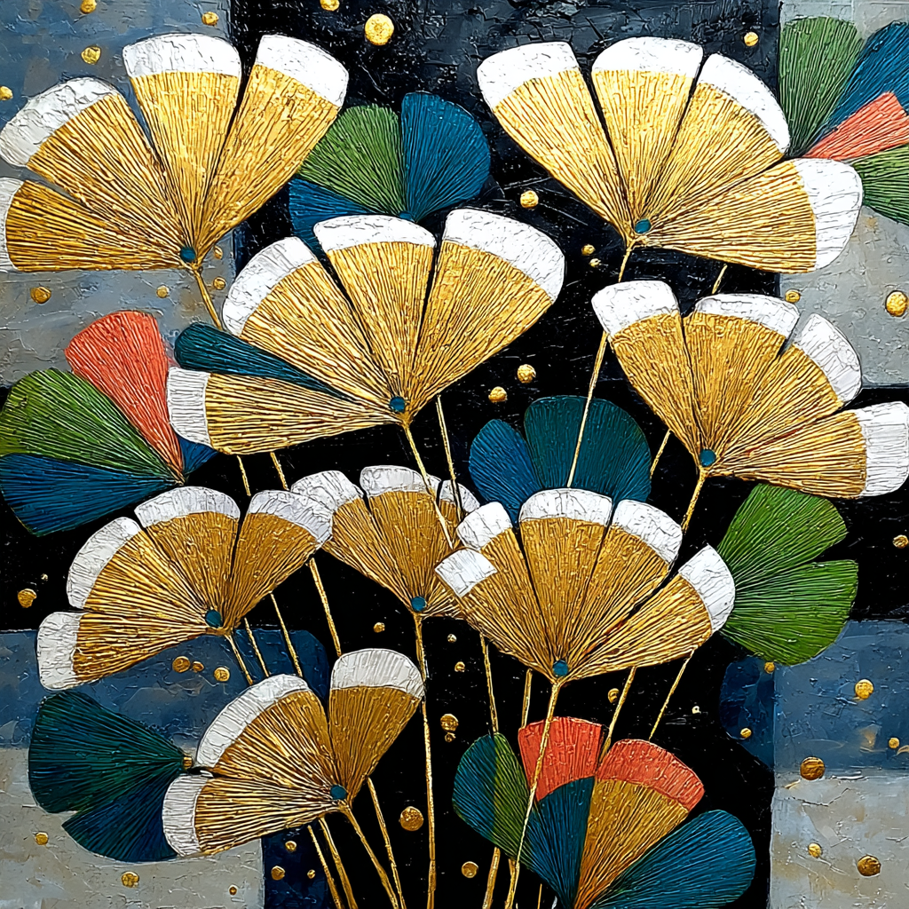 Glowing Metallic Flowers from Stone