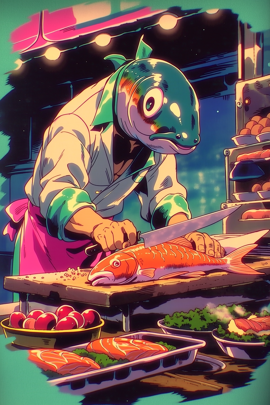 Koi Fishmonger at Kuromon Market