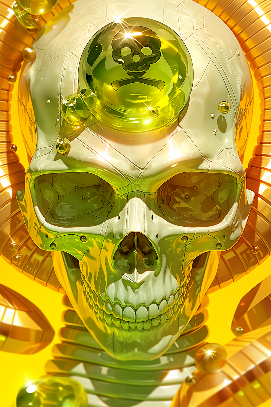 Golden Skull Symbol