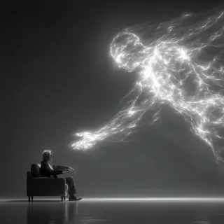 Man and His Beckoning Digital Confidante