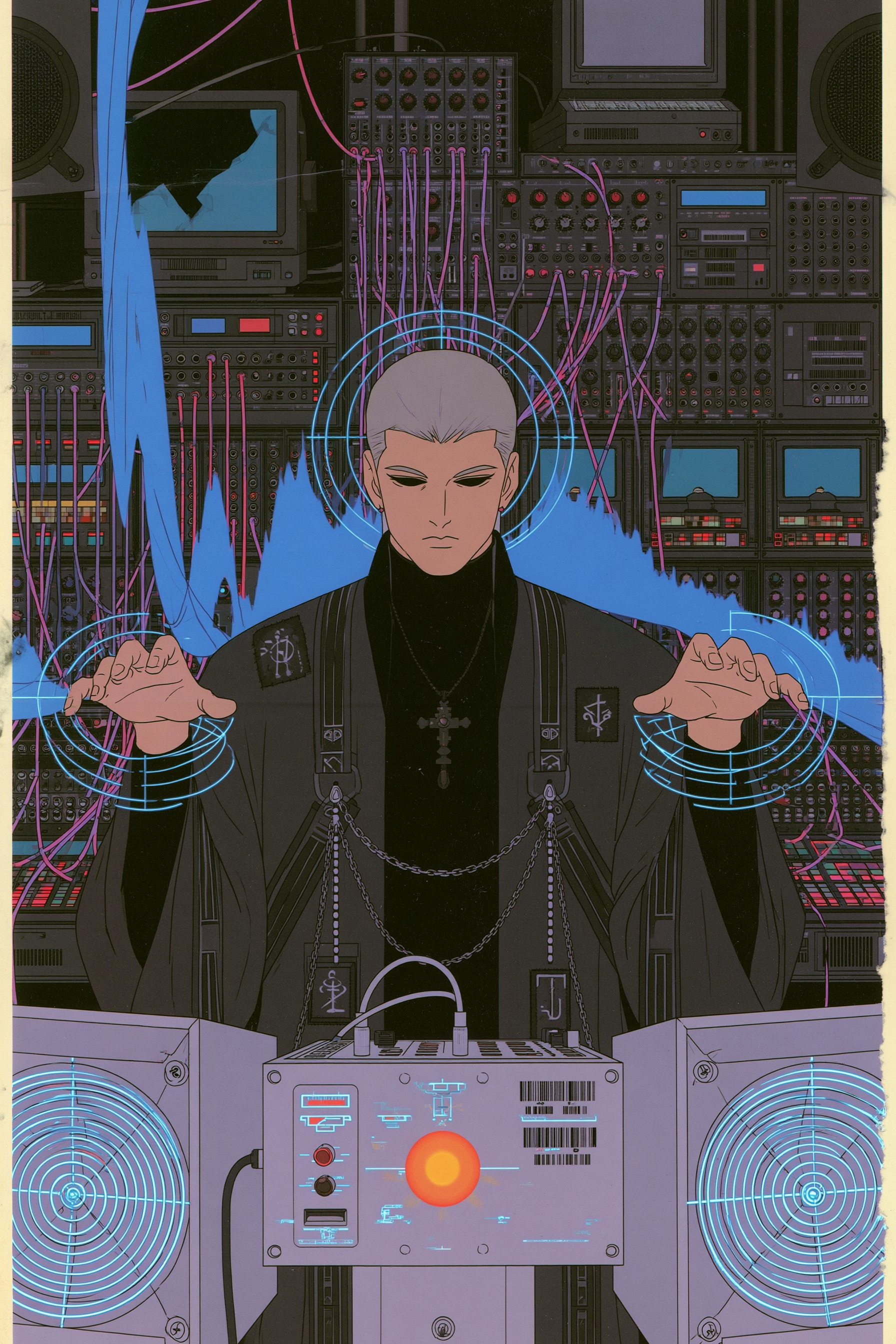 仪式声音实验室中的 DJ 修士