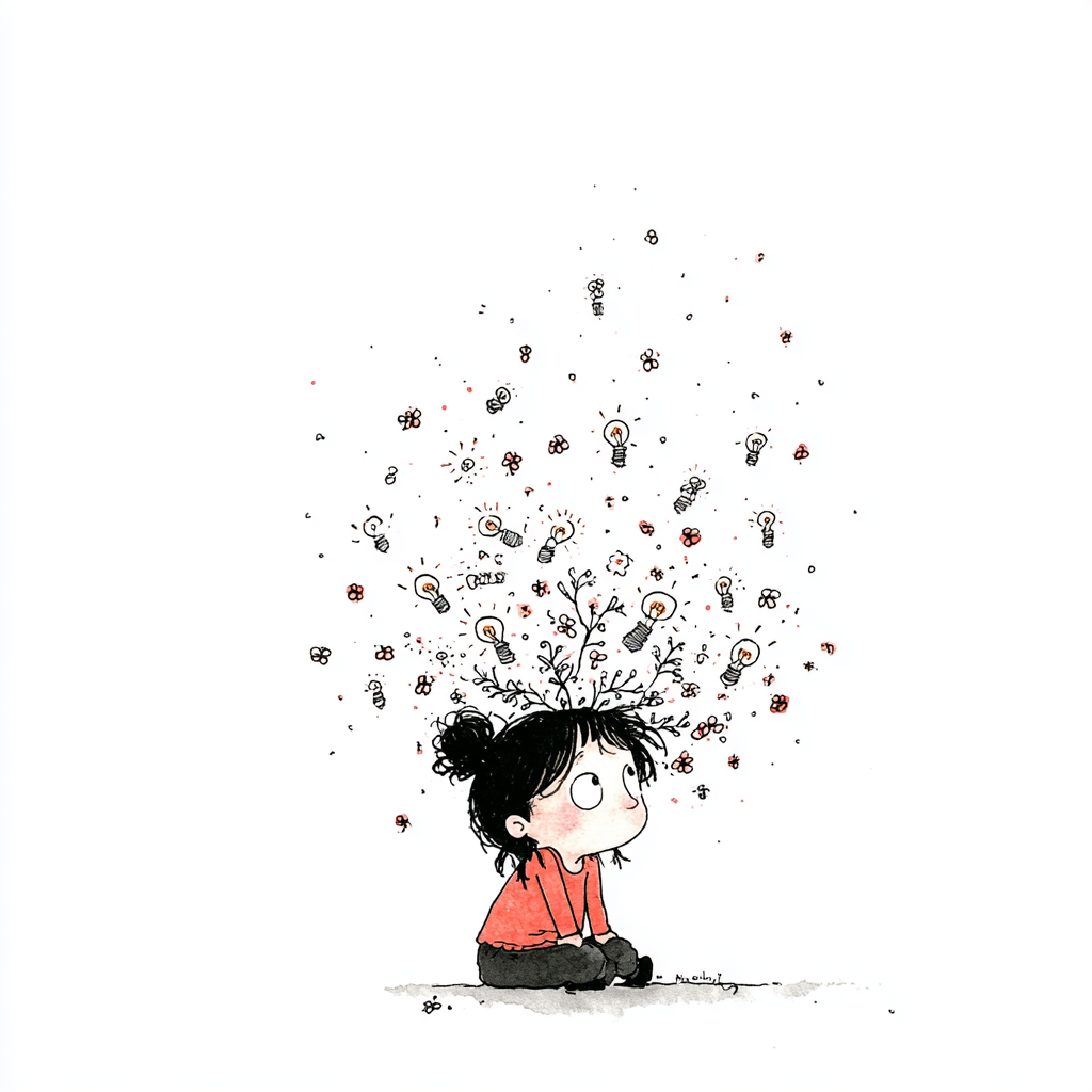 Girl Bursting with Whimsical Ideas