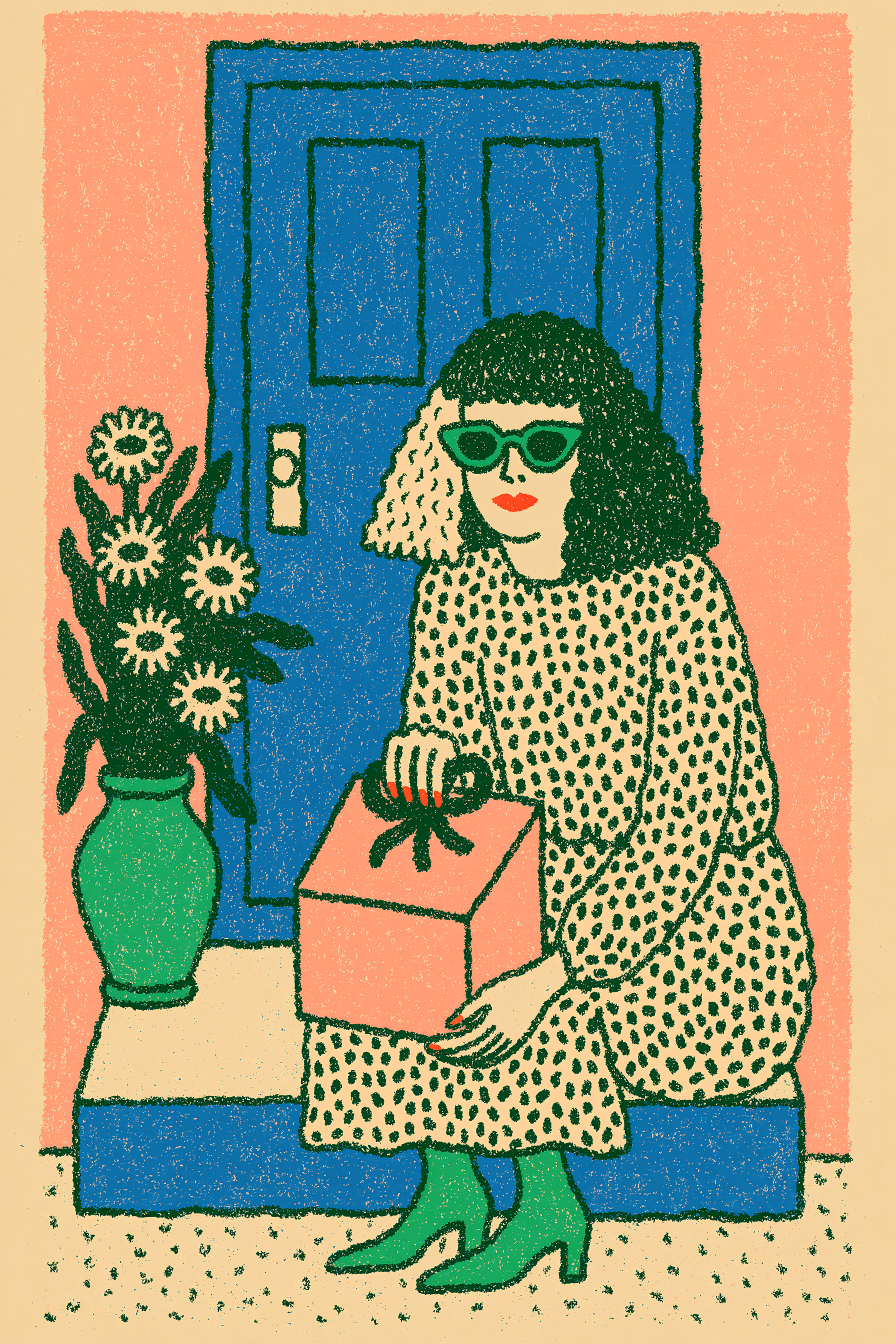 Gift Box at the Doorstep