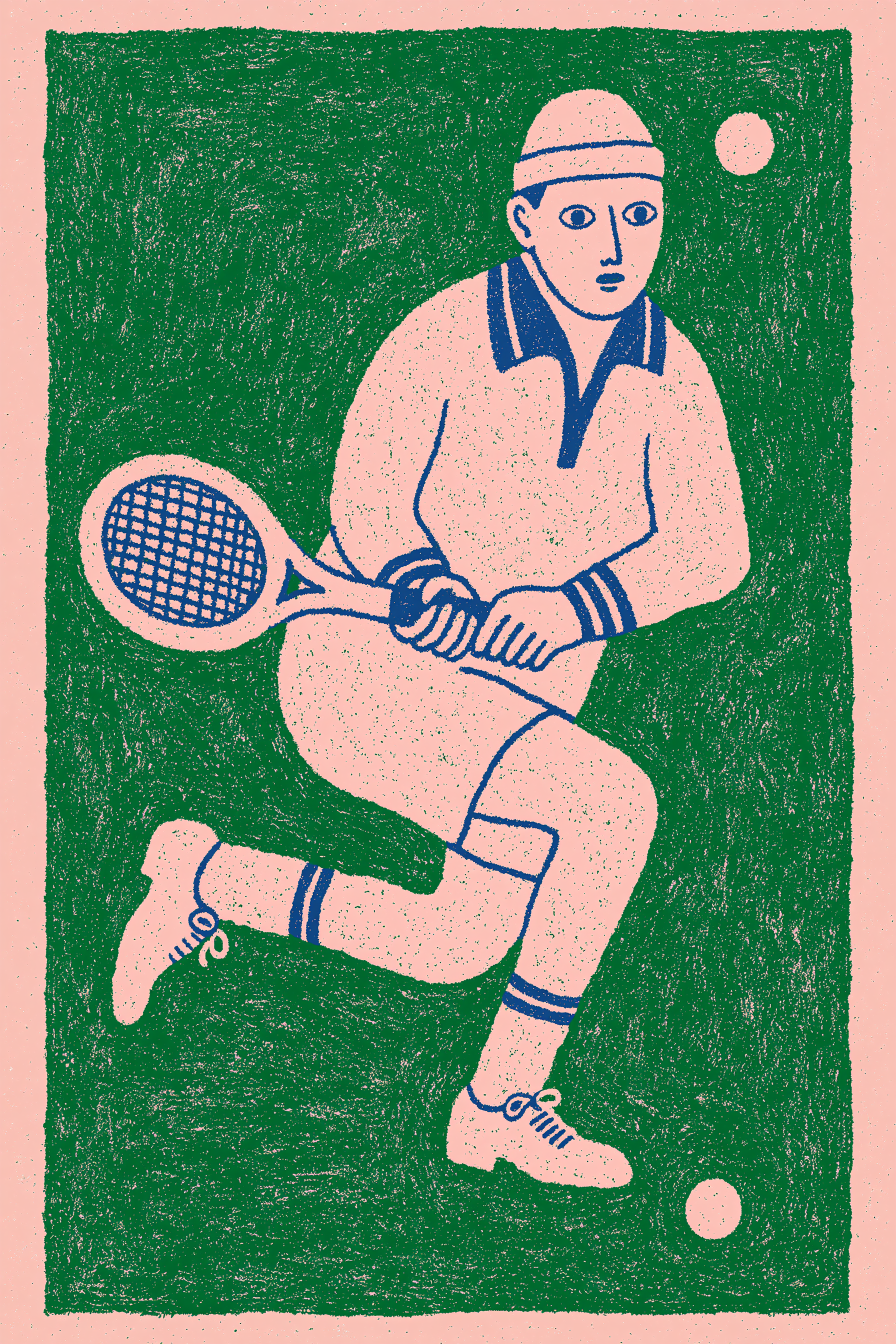 Retro Textured Tennis Serve