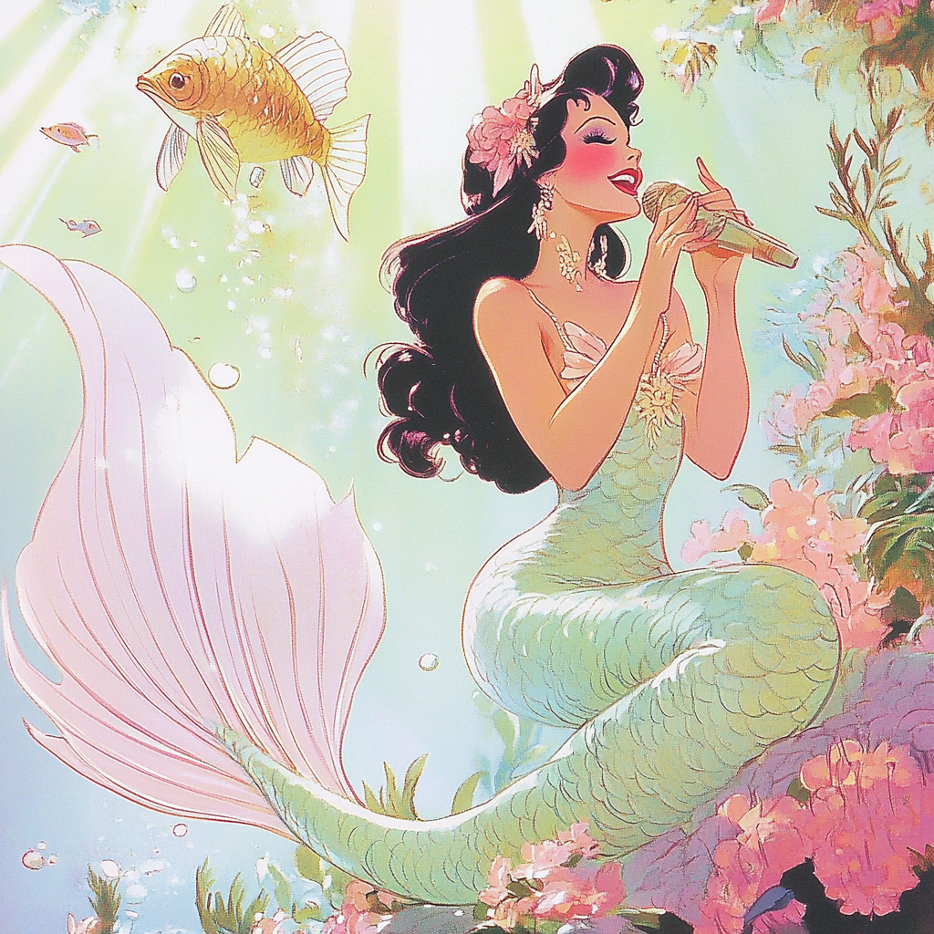 Sirena cantando su canción