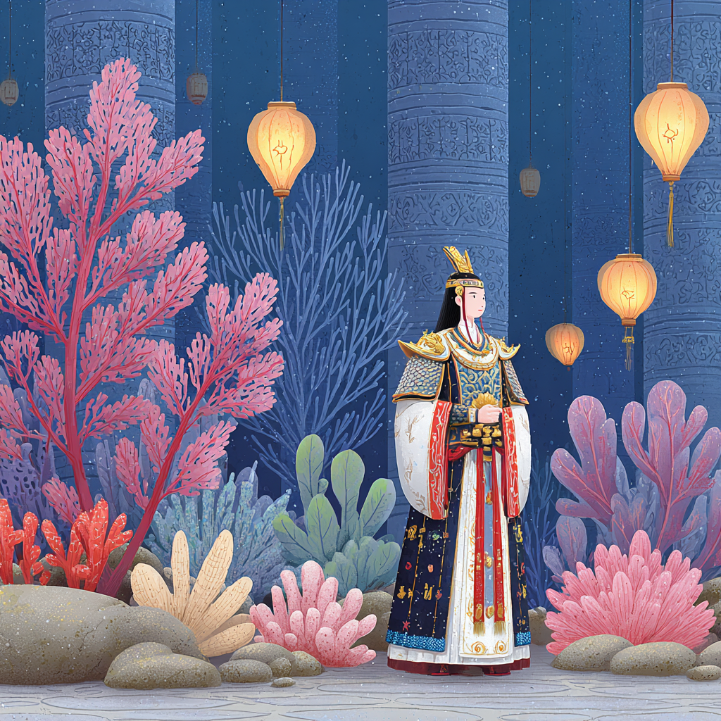 Armored Queen in an Underwater Palace