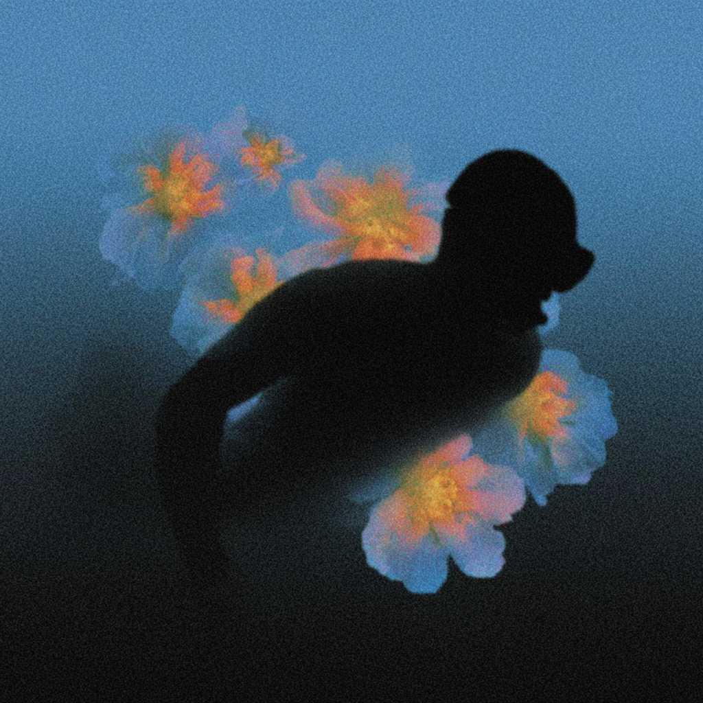 Diver in an Ocean of Glowing Memories
