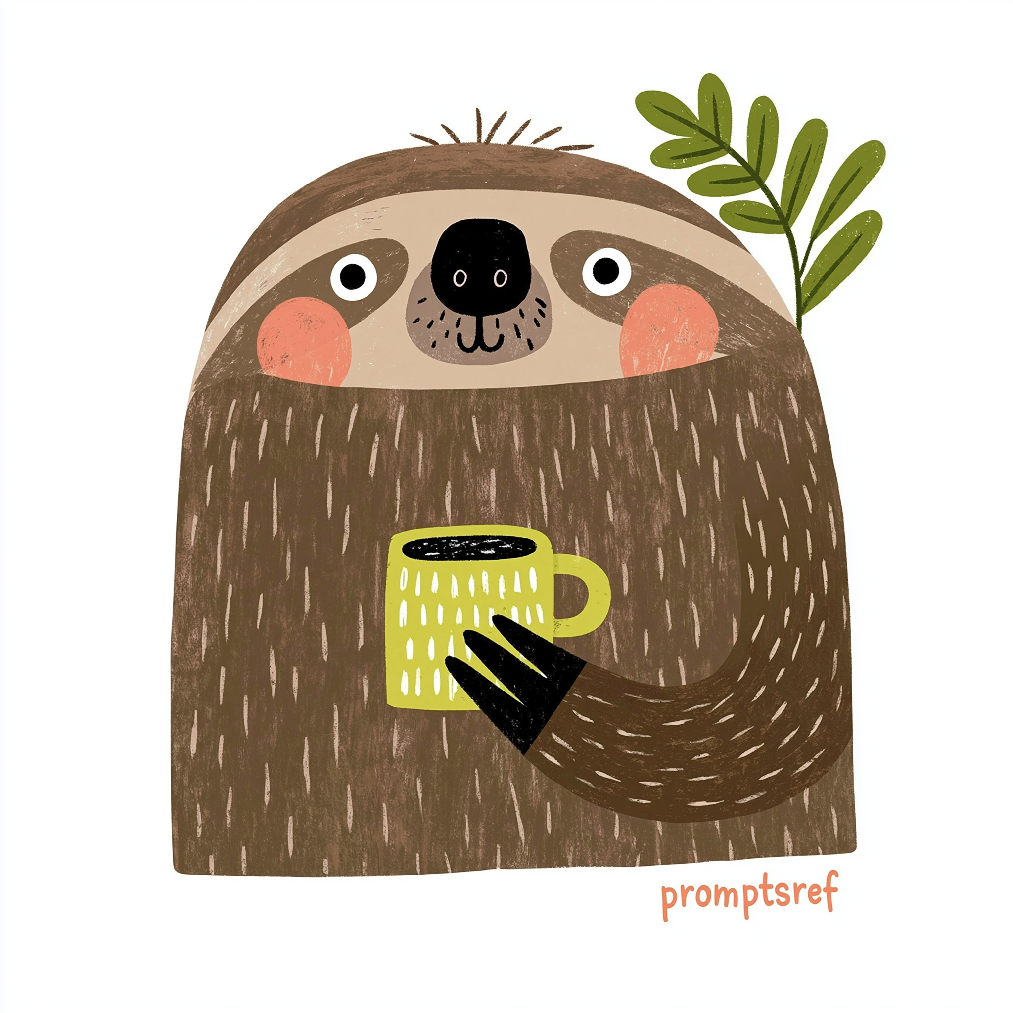Promptsref Coffee Shop Animal Mascot Logo