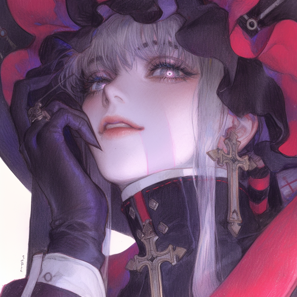 Corrupted Priestess with Glowing Pupils