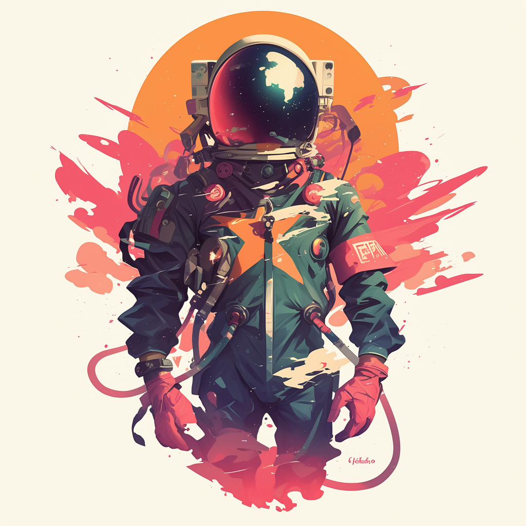 Stylized Anime Astronaut