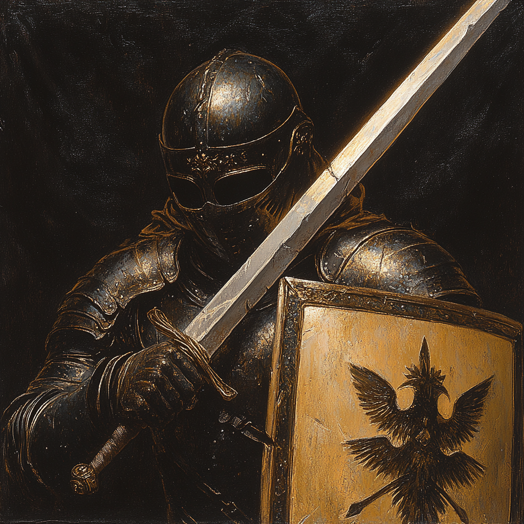 Ancient Persian Soldier on the Battlefield