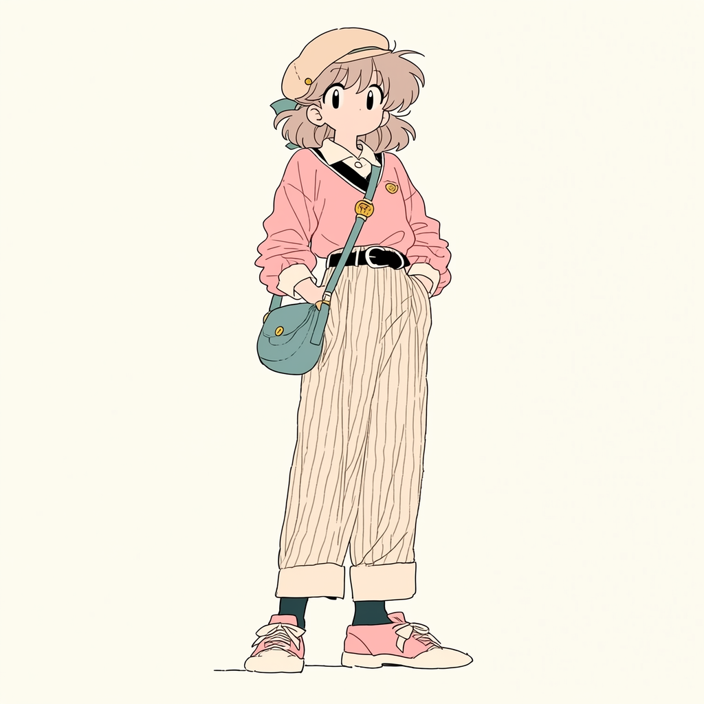 Sketched Spring Fashion Character