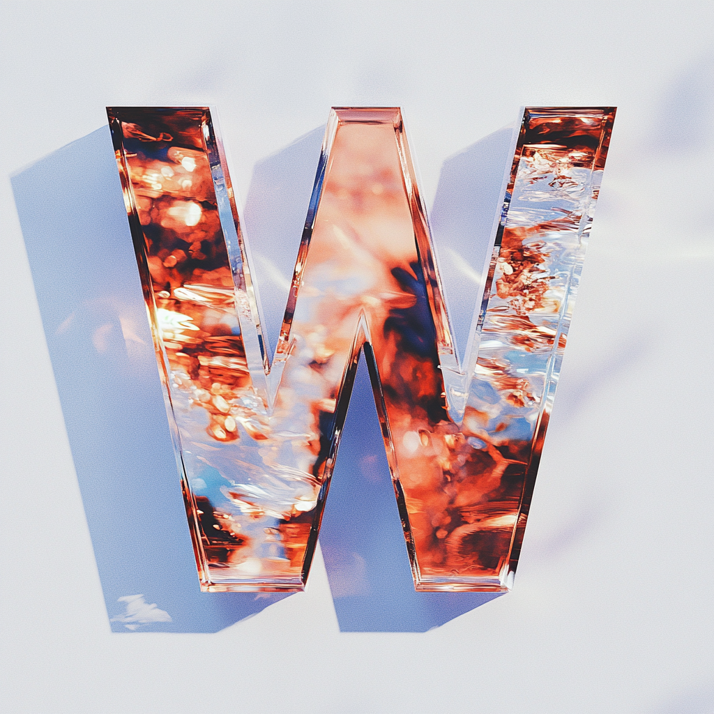 Stained-Glass Letter W Product Portrait
