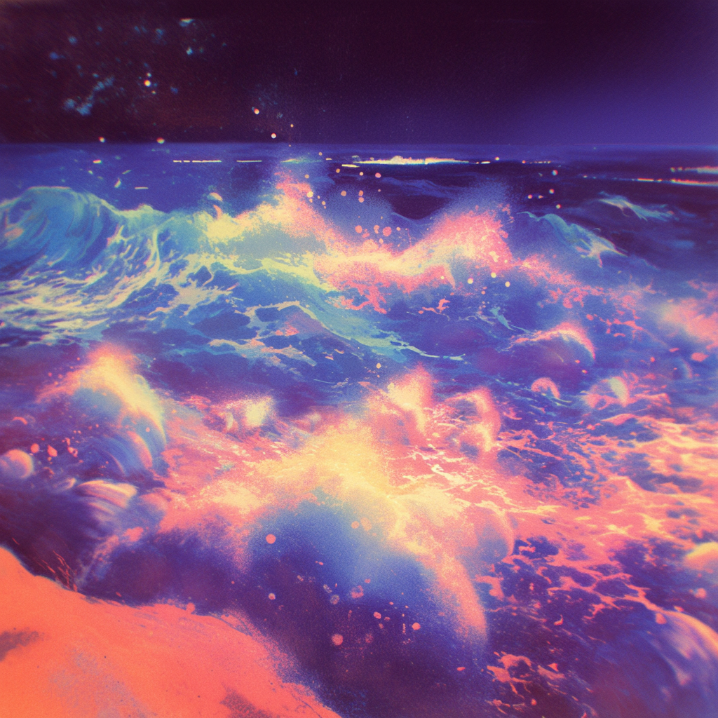 Molten Coastline Beneath a Golden Sky