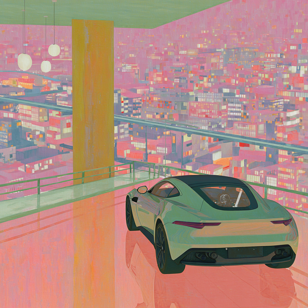 Sports Car in a Future City