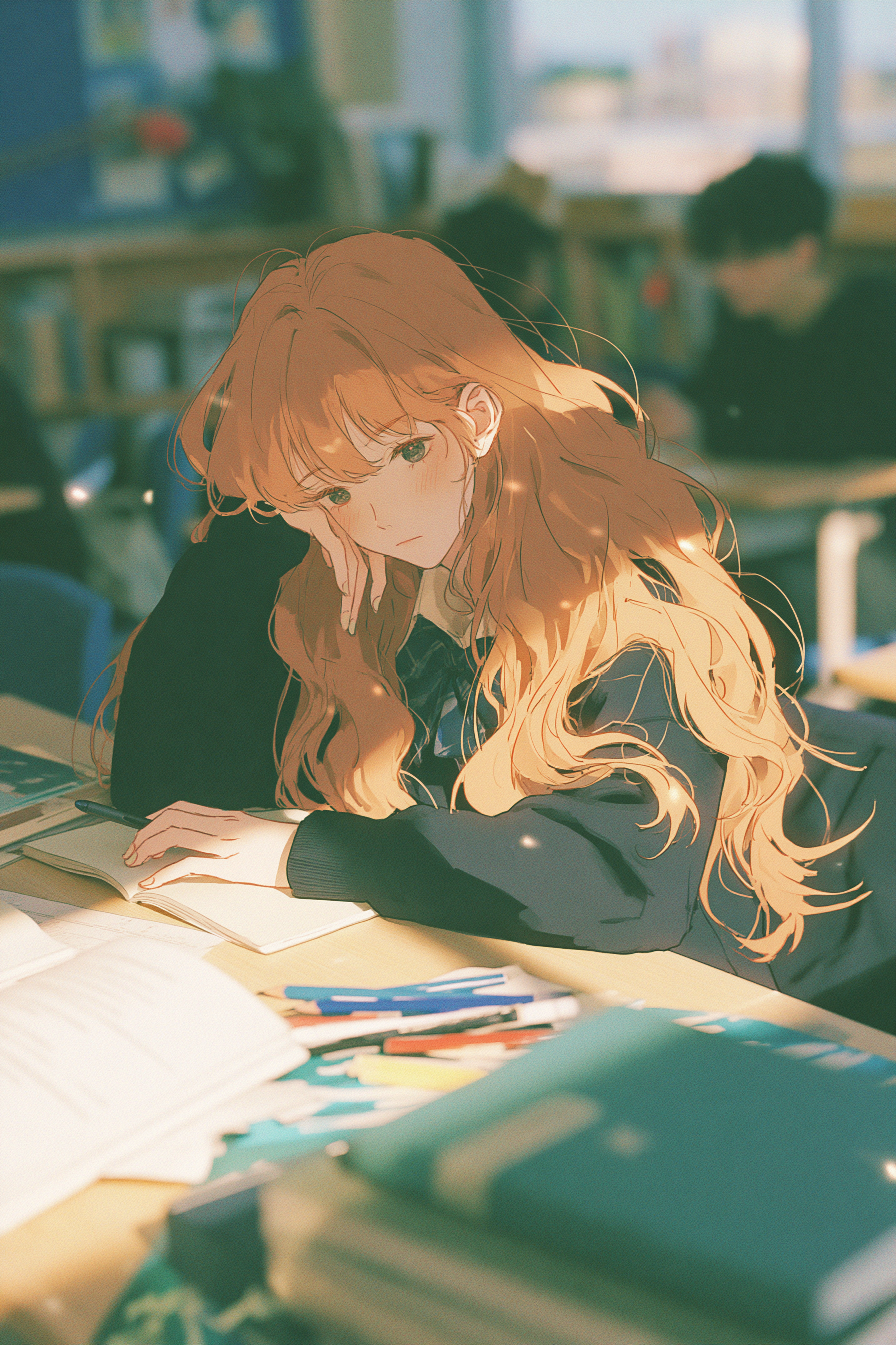 Expressive Anime Friends in a Cinematic Art Studio