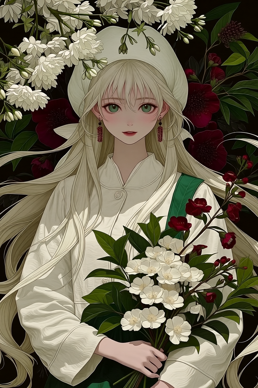 Jasmine Maiden in Soft Sunlight