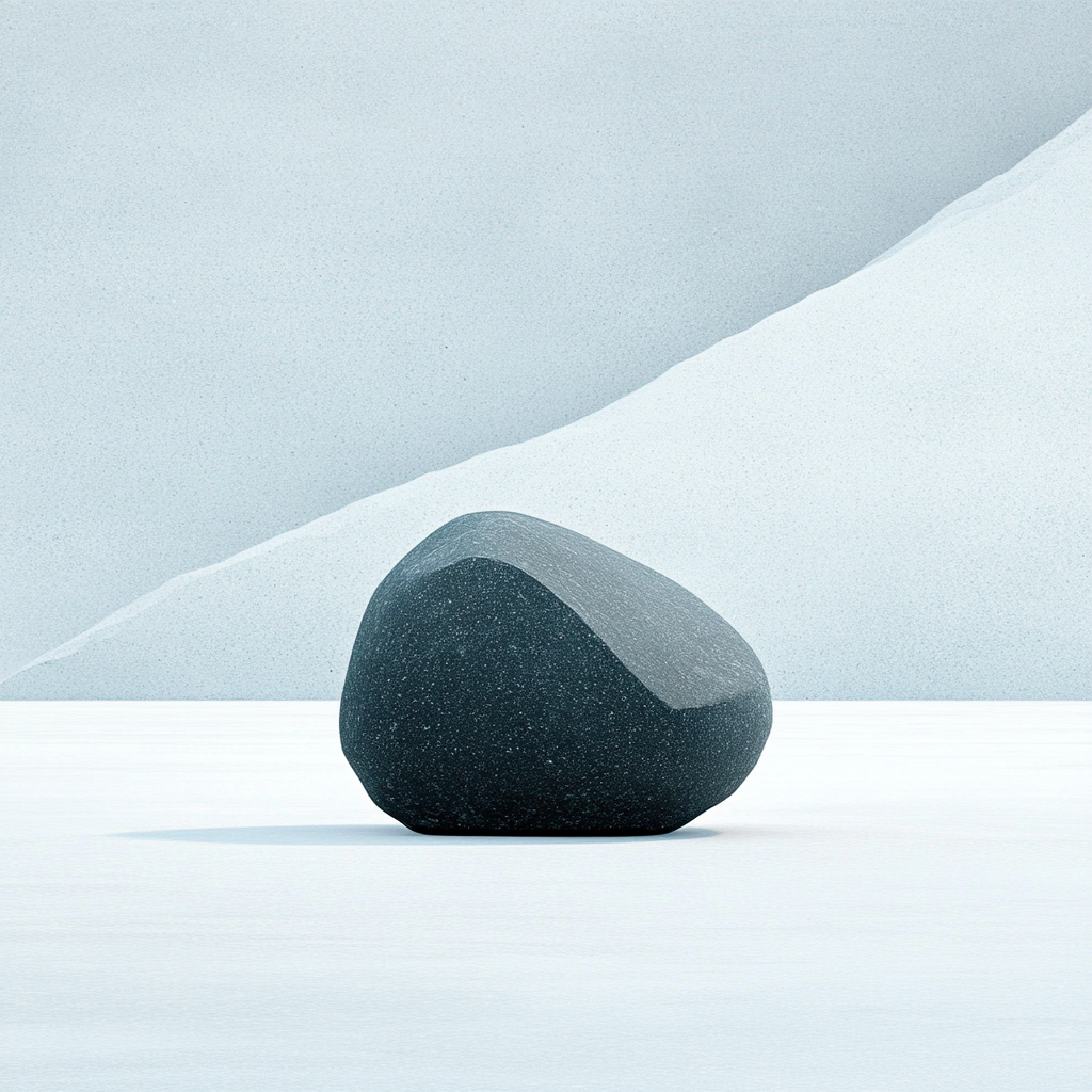 Rock on a Clean Background