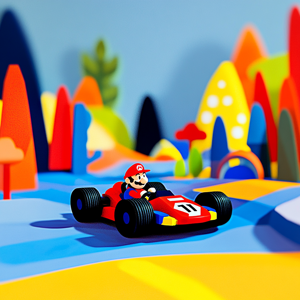 Tilt-Shift Mario Kart Race
