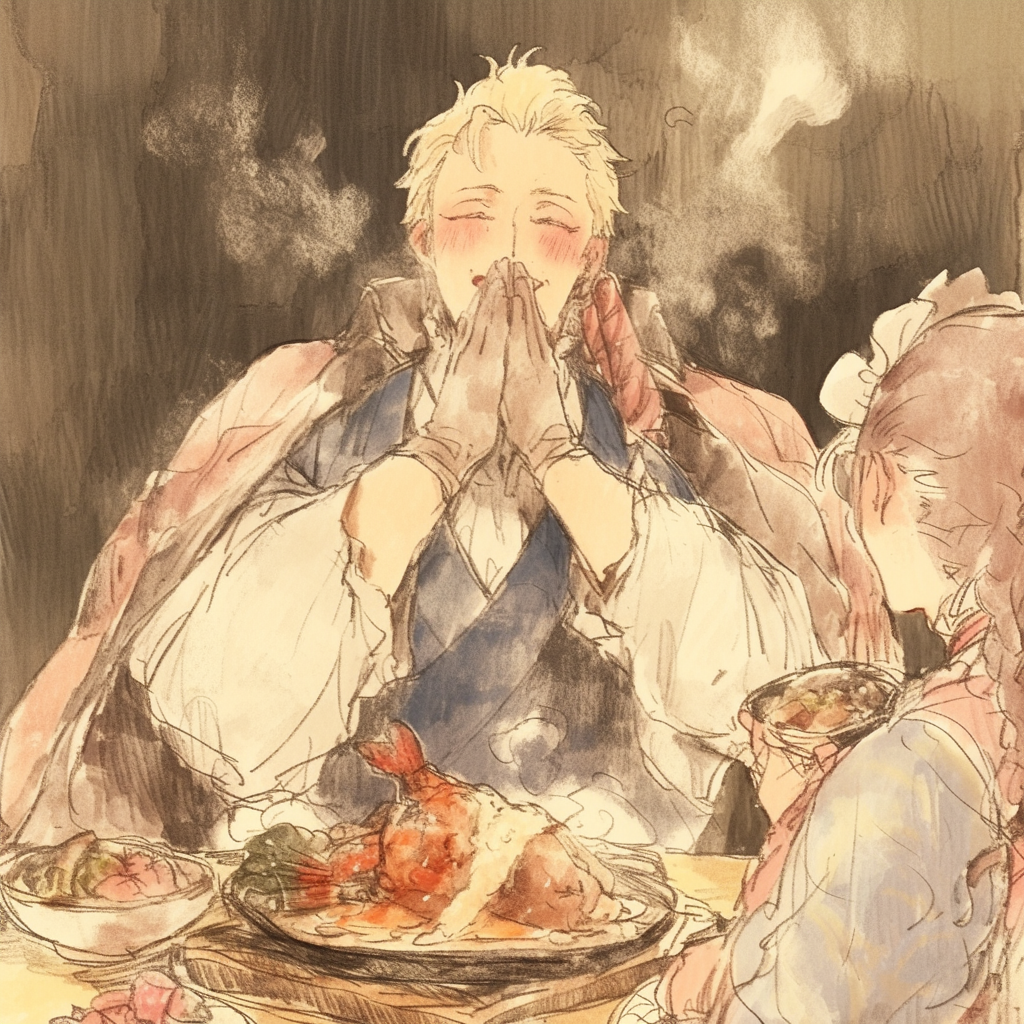 温かな家族の夕食
