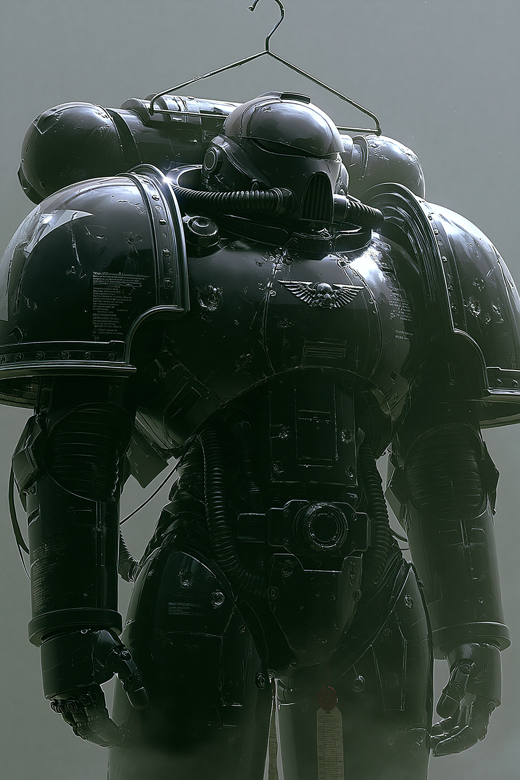 Space Marine Suit on a Hanger