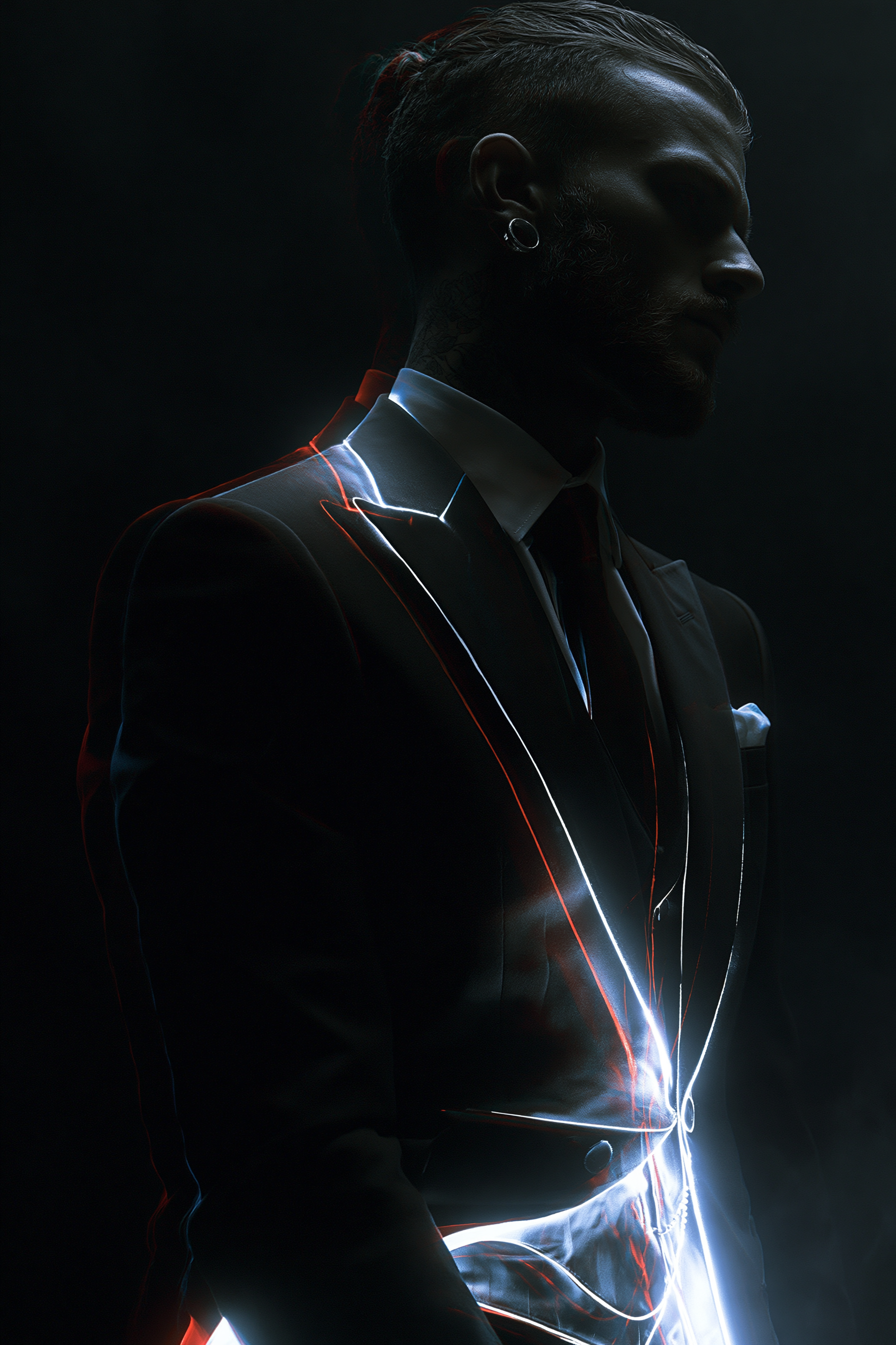 RGB-Ghosted Man in a Suit