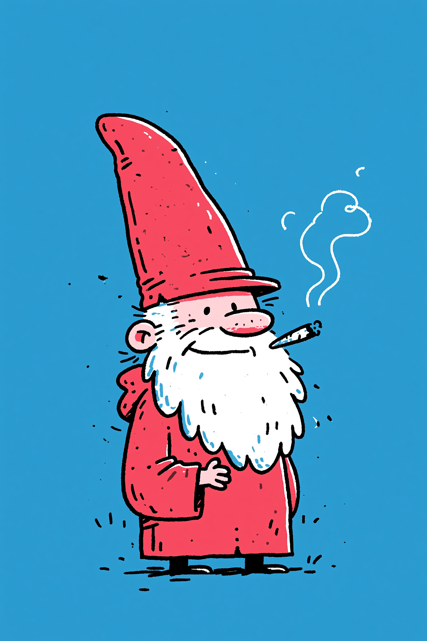 Mago fumando un porro