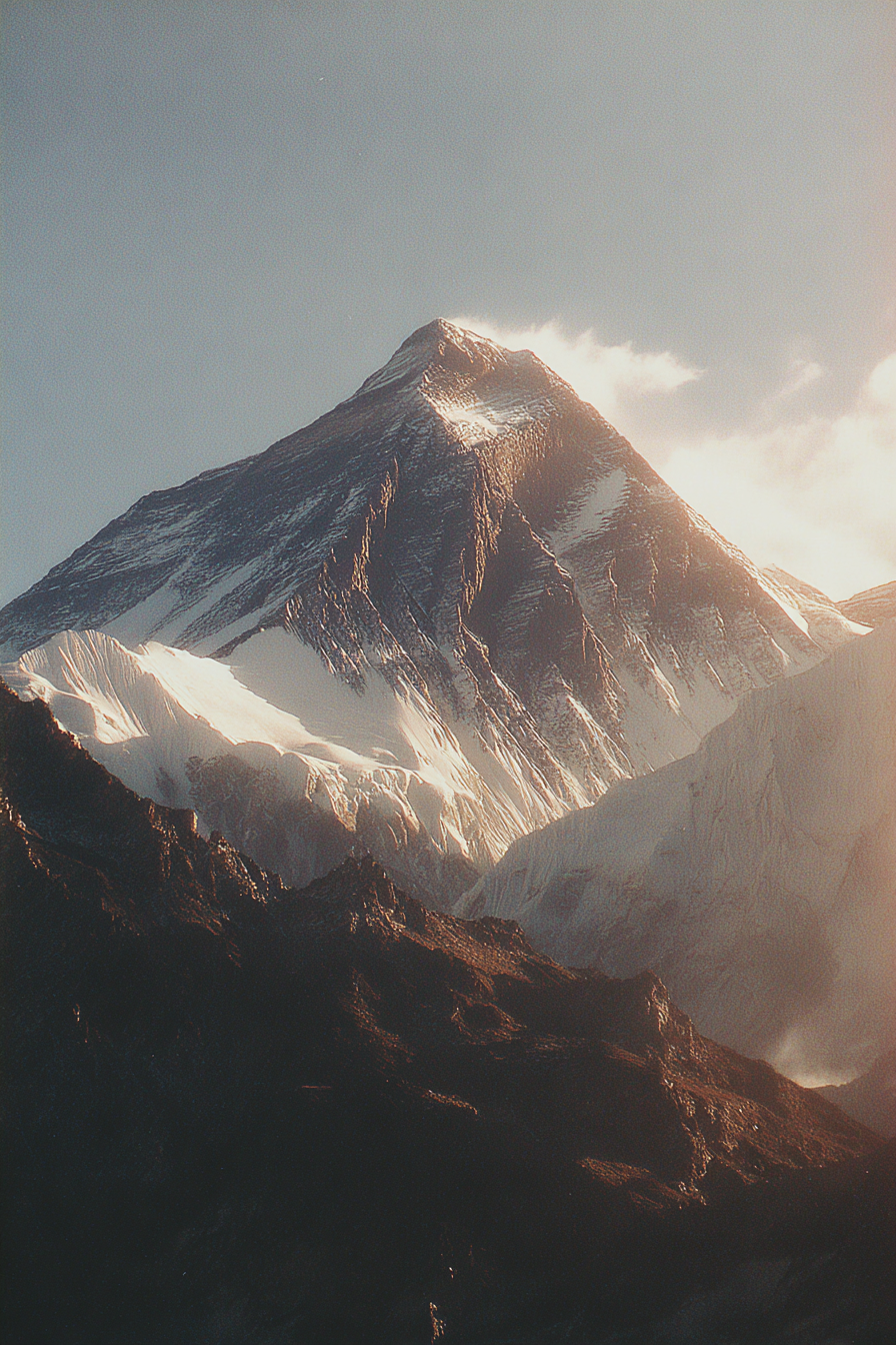 Everest’s Golden Face at Sunrise