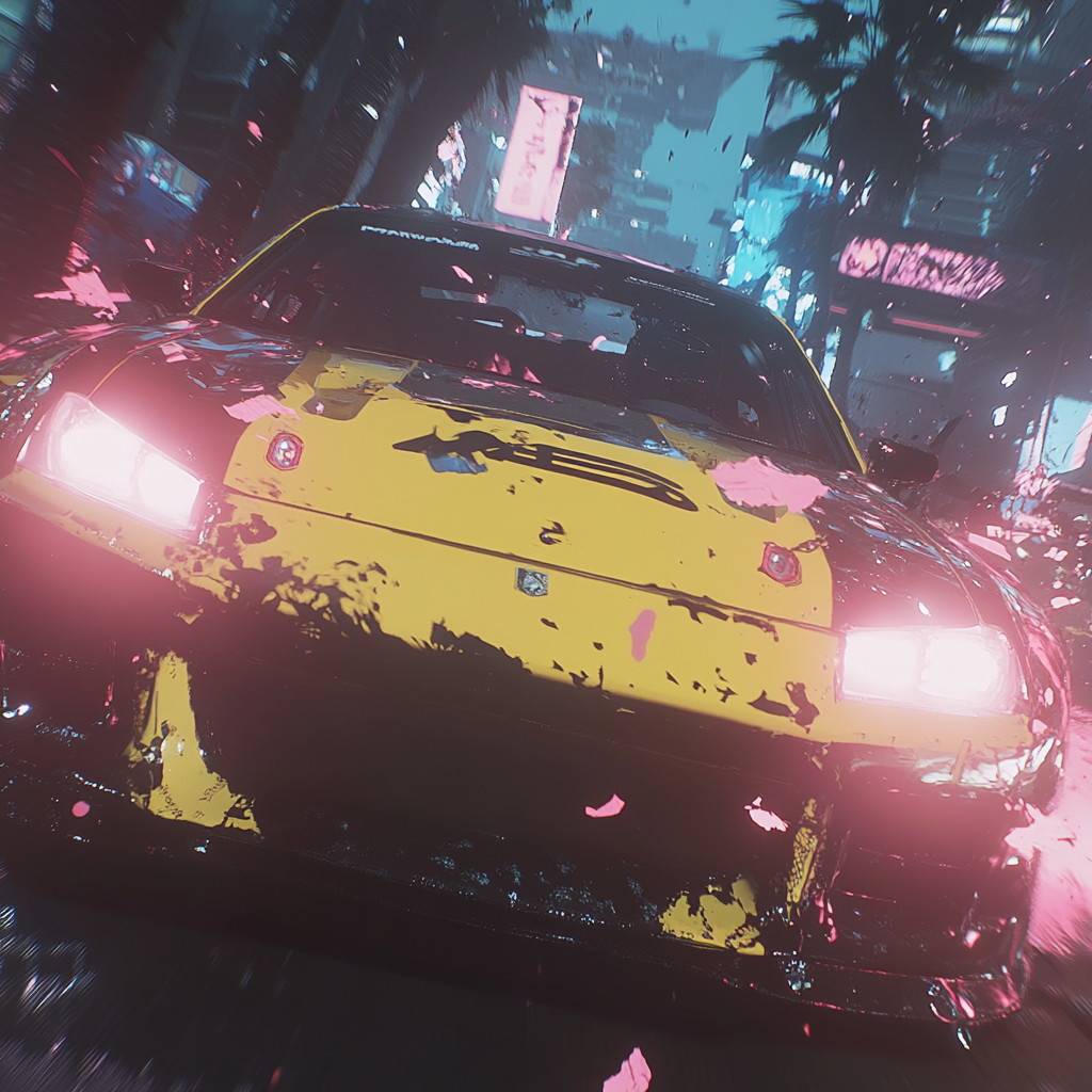 Cyberpunk Racing Scene