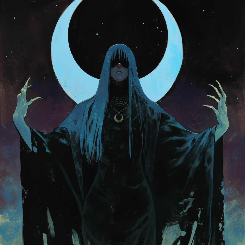 Mond im Anime-Stil