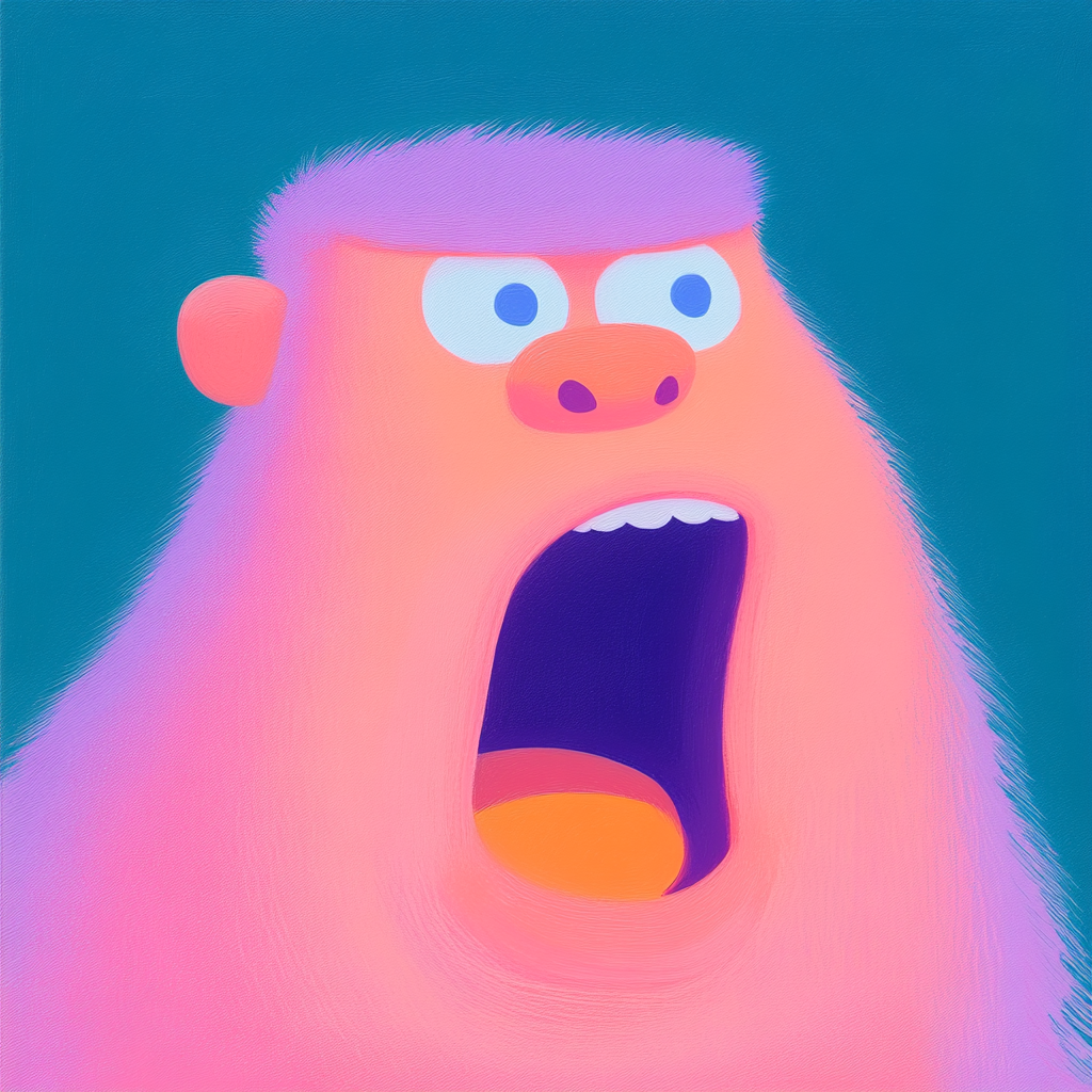 Highly Stylized Anger Portrait