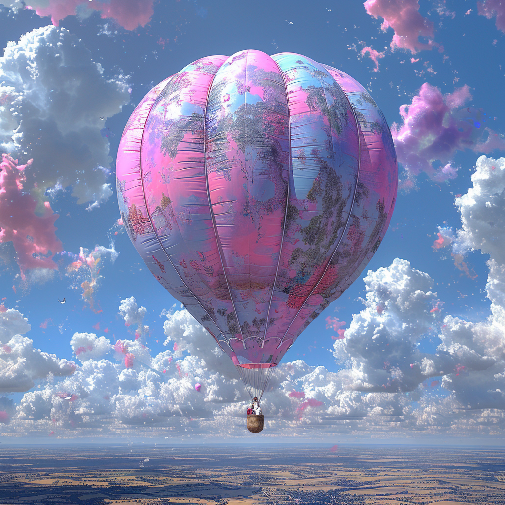 Stark stilisierter Ballon