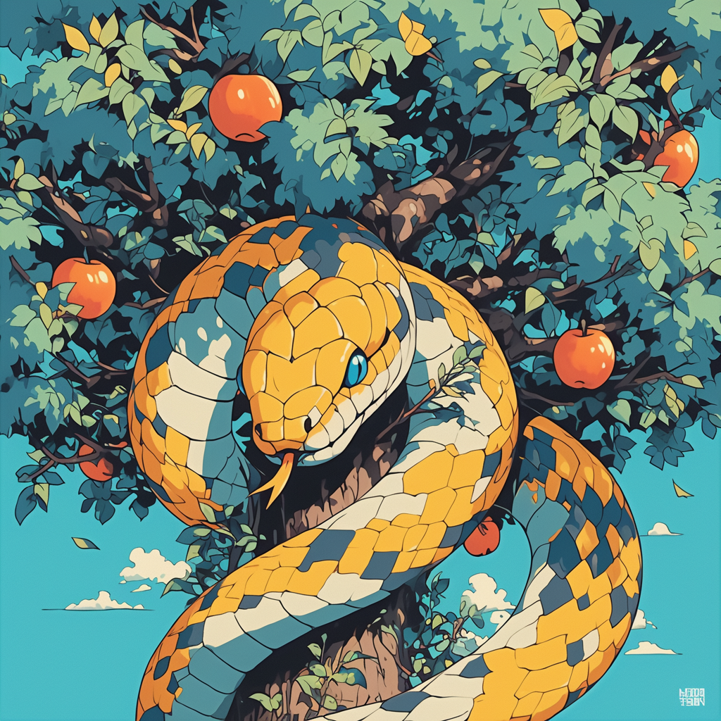 金蛇与苹果树