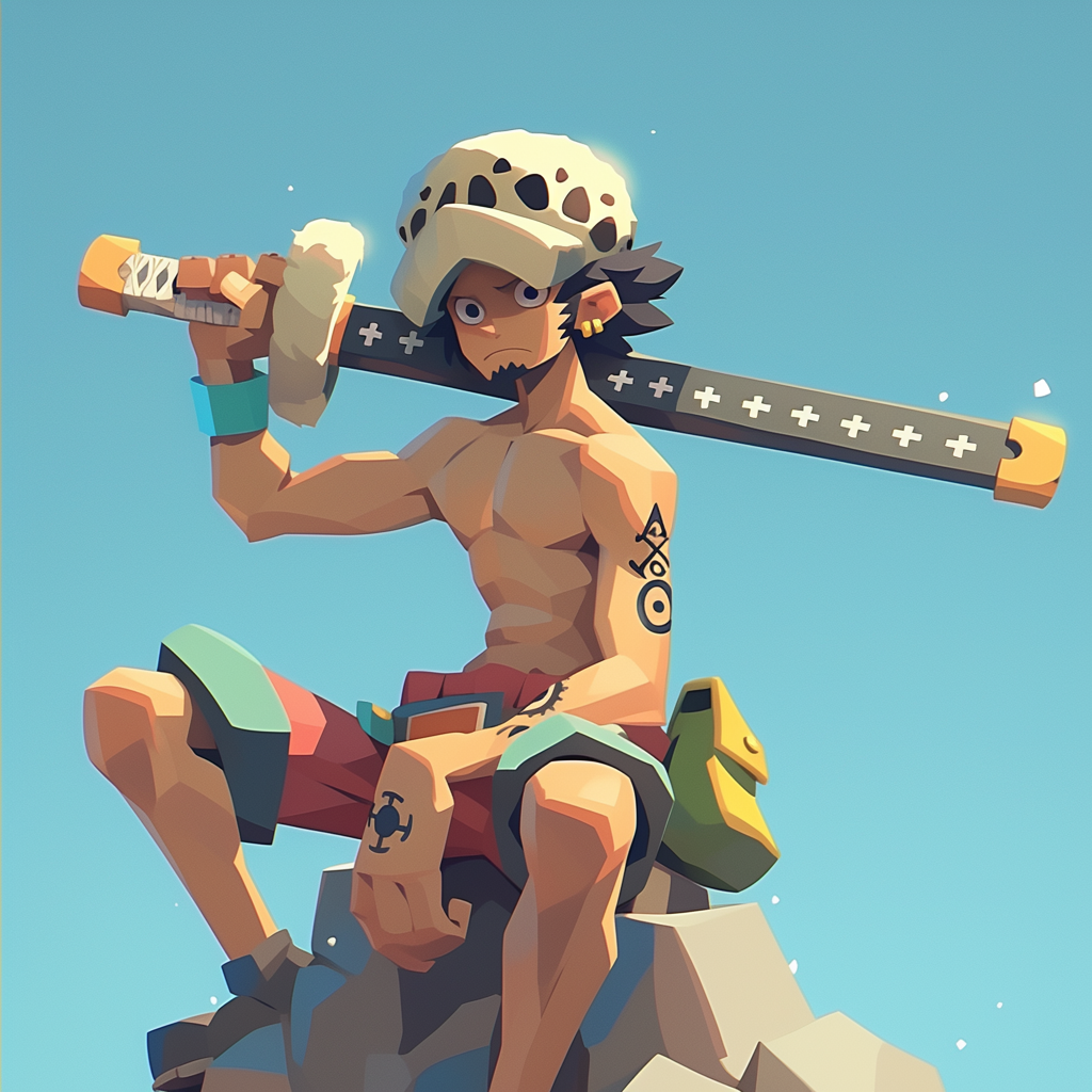 Stylized One Piece Character