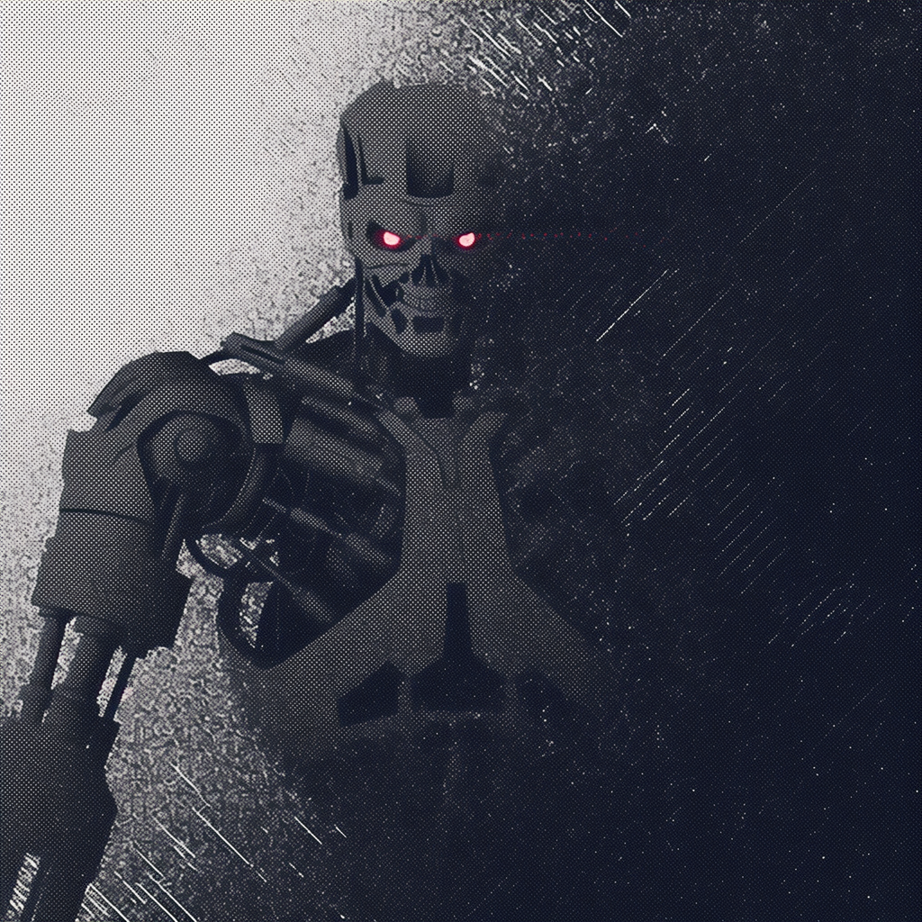 Retro Sci-Fi Terminator Endoskeleton