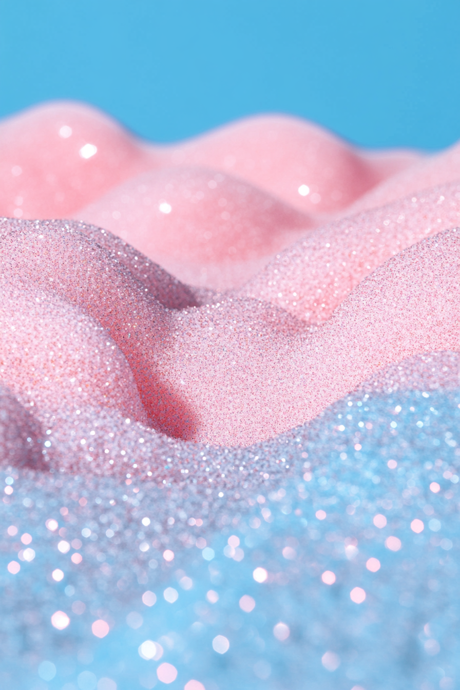 Pink Diamonds on a Glittering Dreamcore Sea