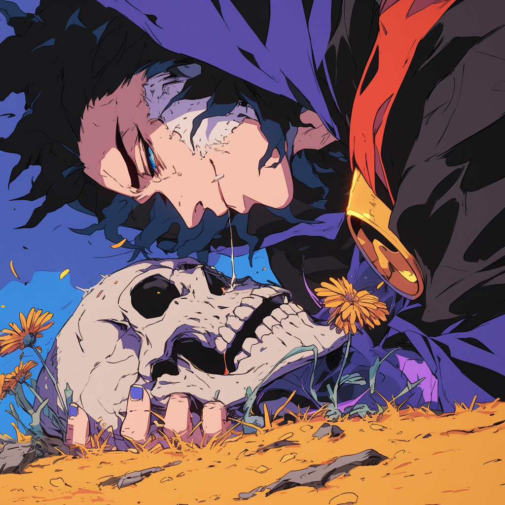 Flowers of Death in Anime Style