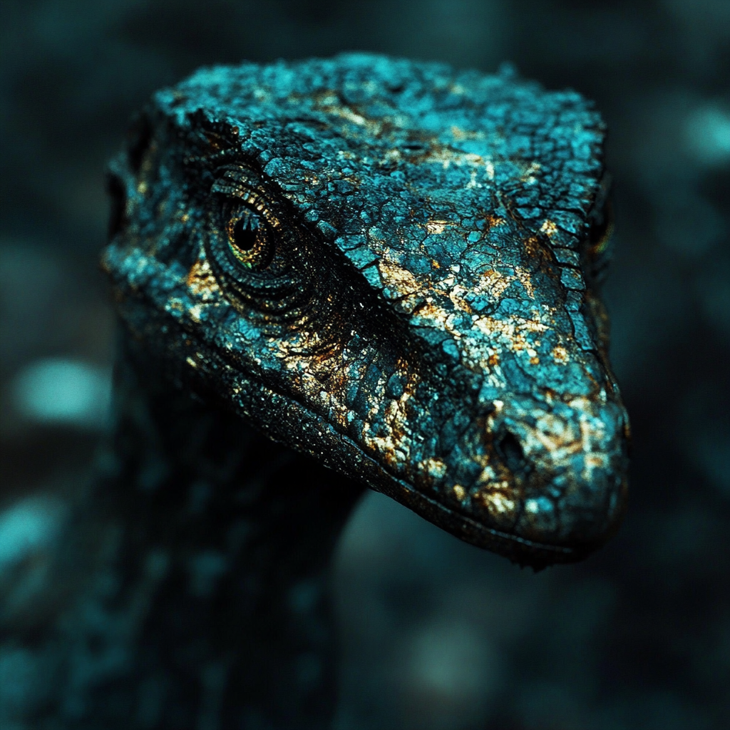 Close-Up Dinosaur Portrait