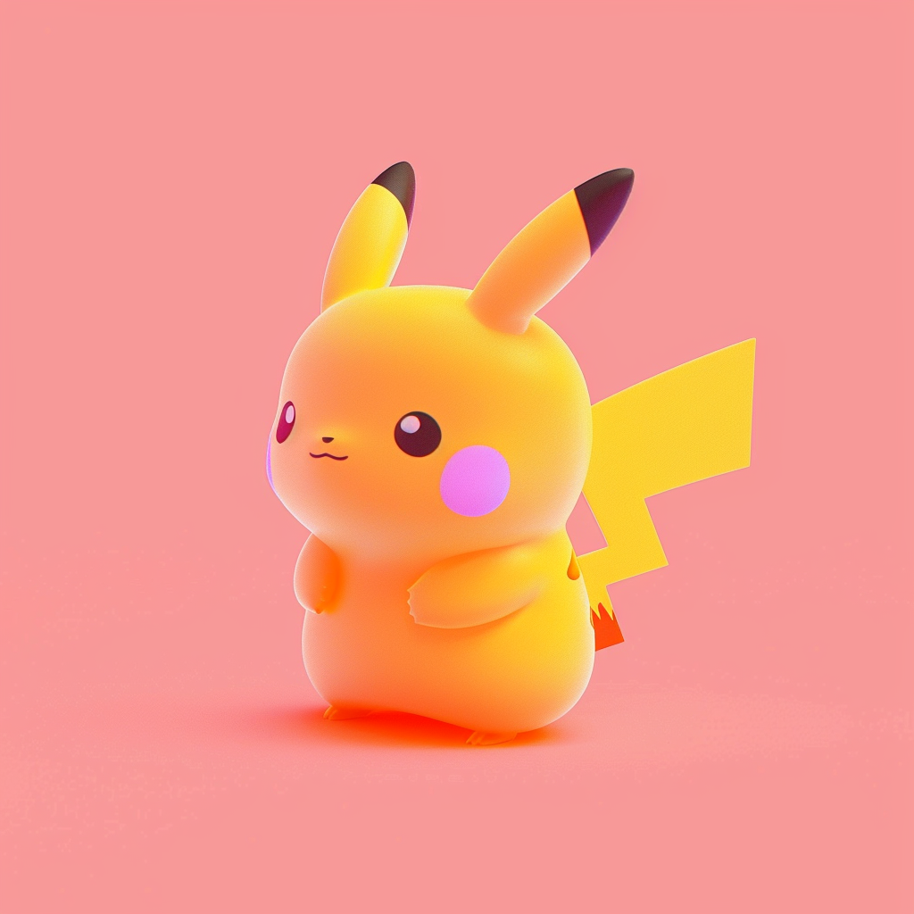 Stylized Pikachu Portrait