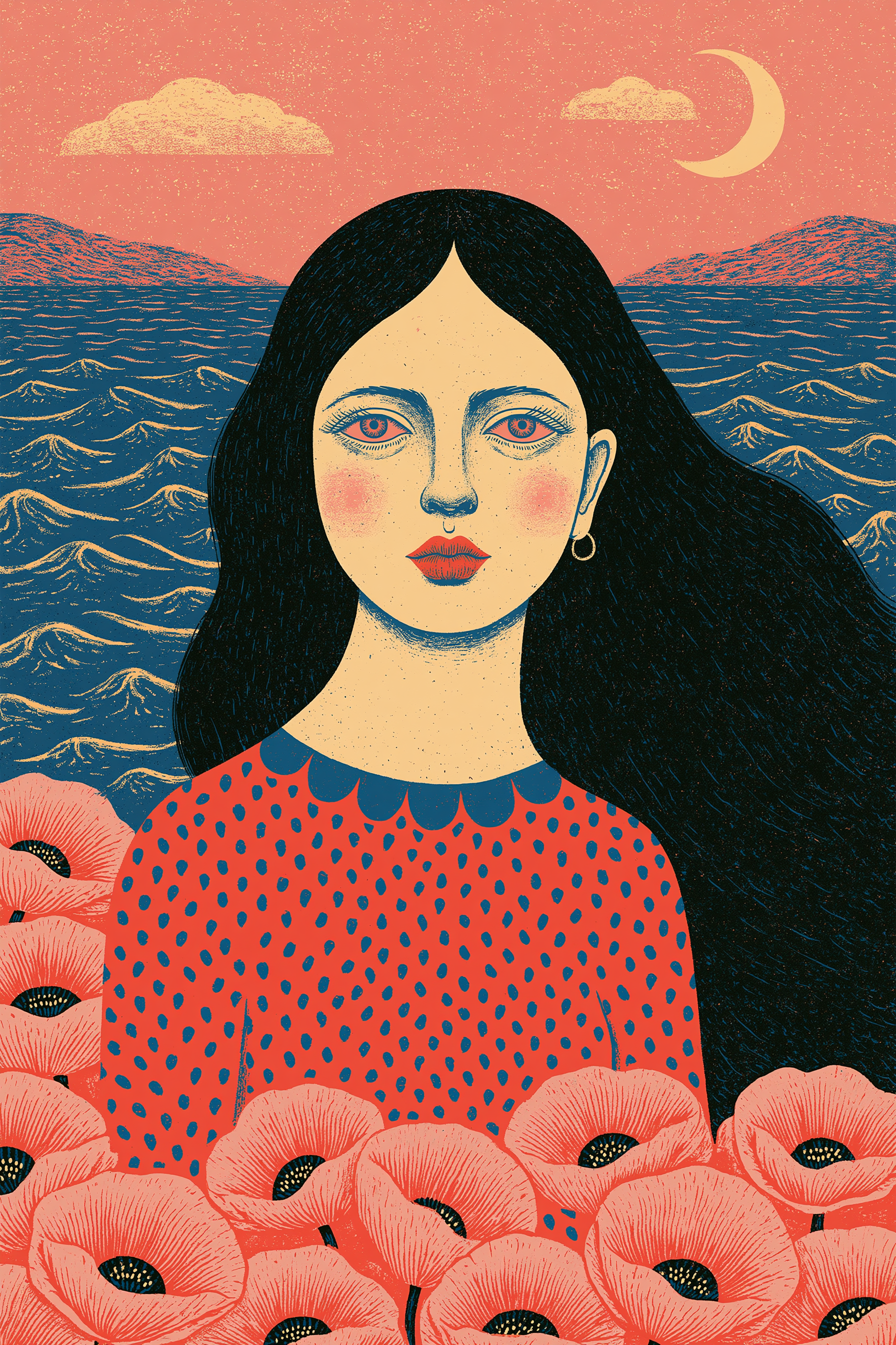 Girl by Lake Akşehir in Precision Painting
