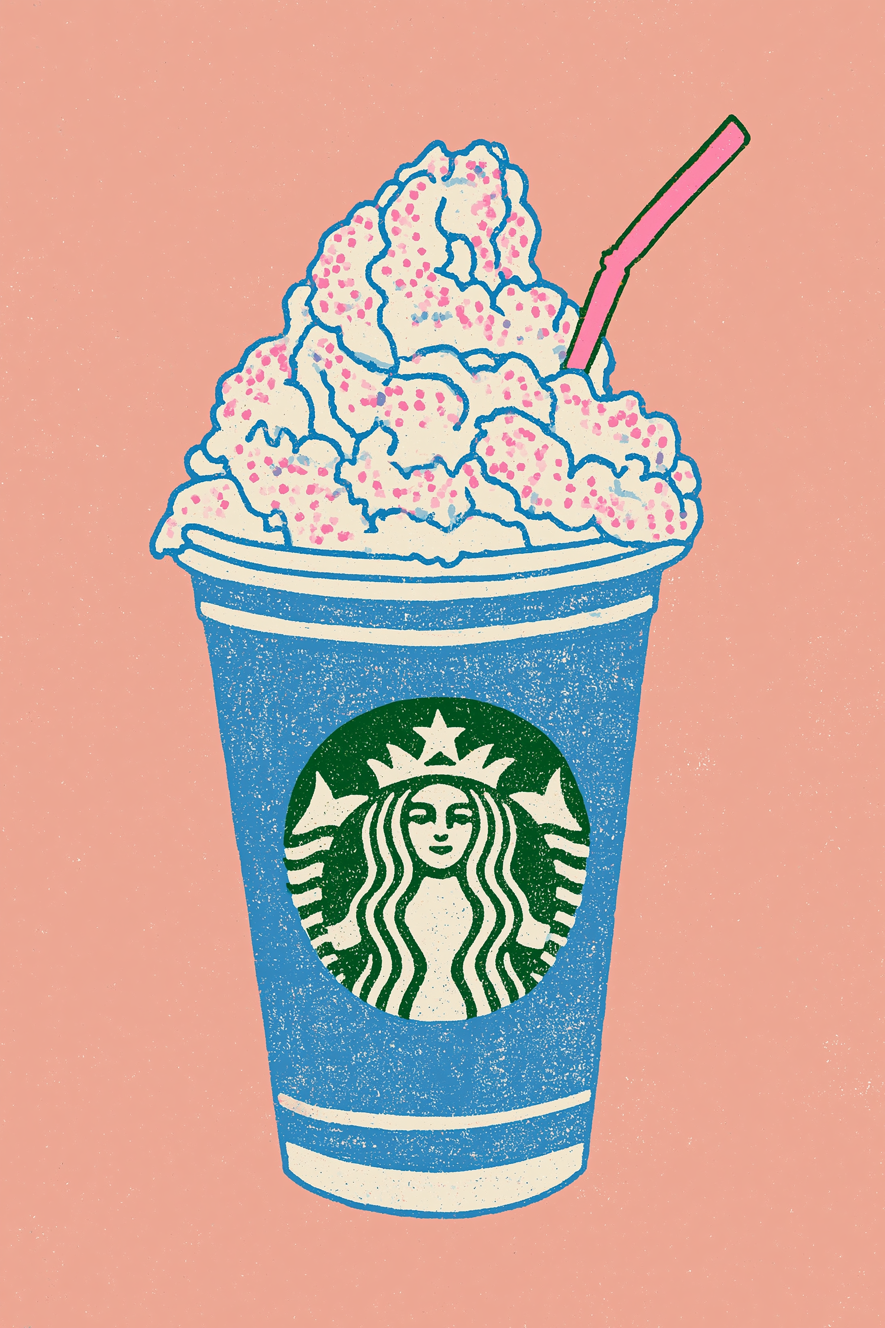 Pumpkin Spice Latte Stamp Print