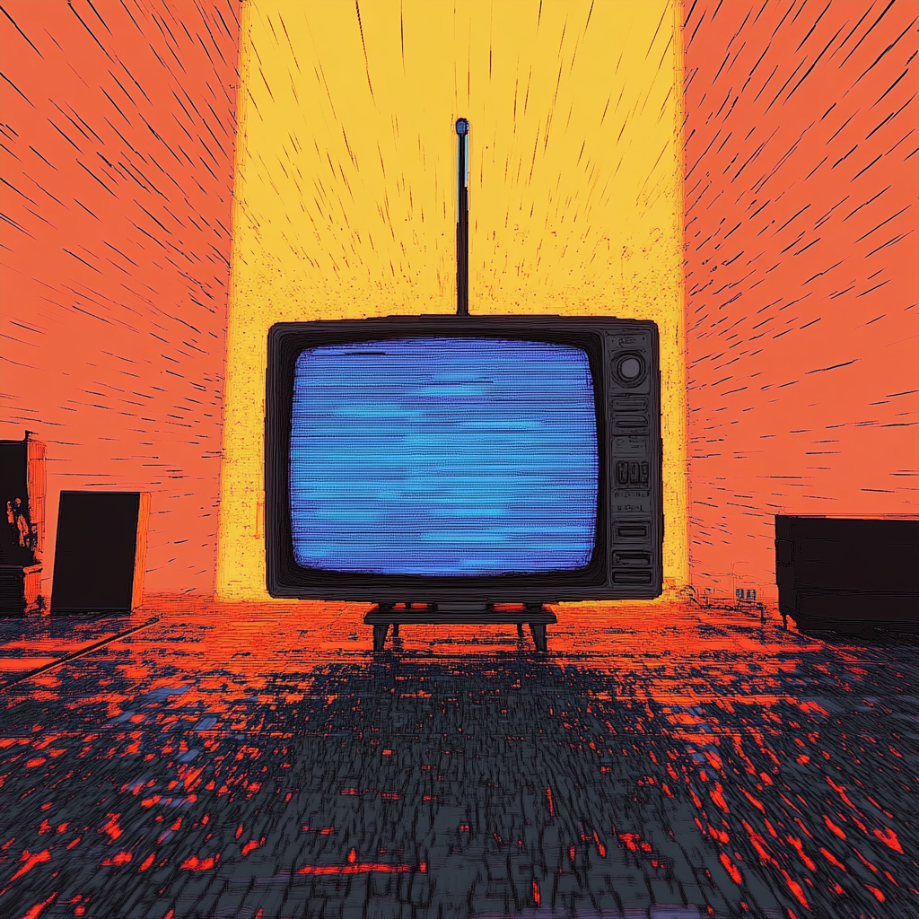Glitch Television in Fragmented Colors
