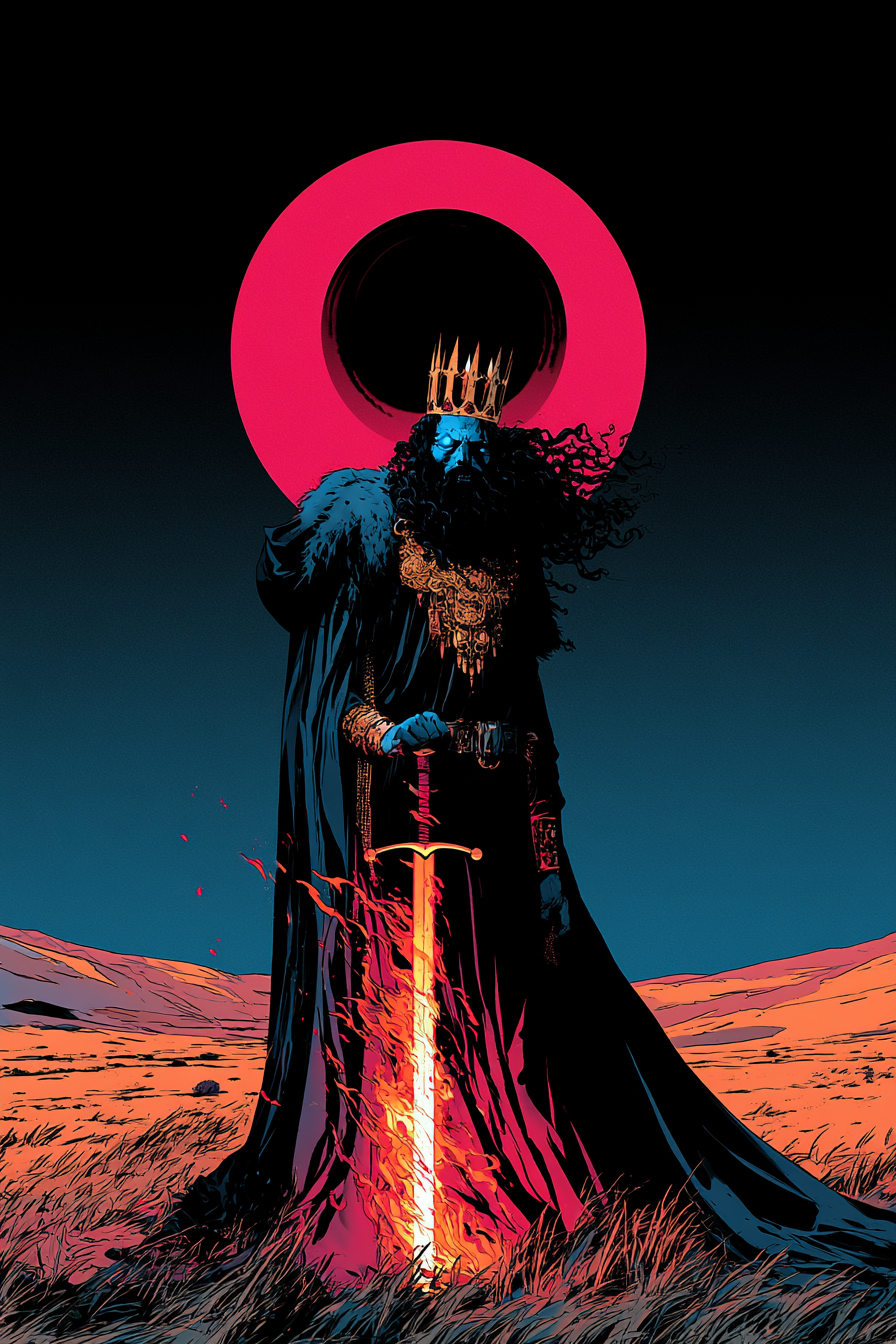 Fire Sword Paladin Beneath a Black Hole