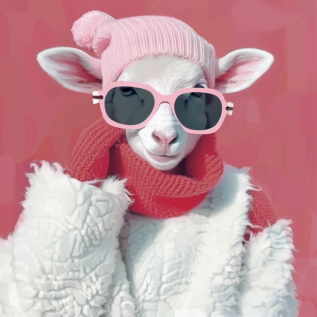 Funny White Sheep