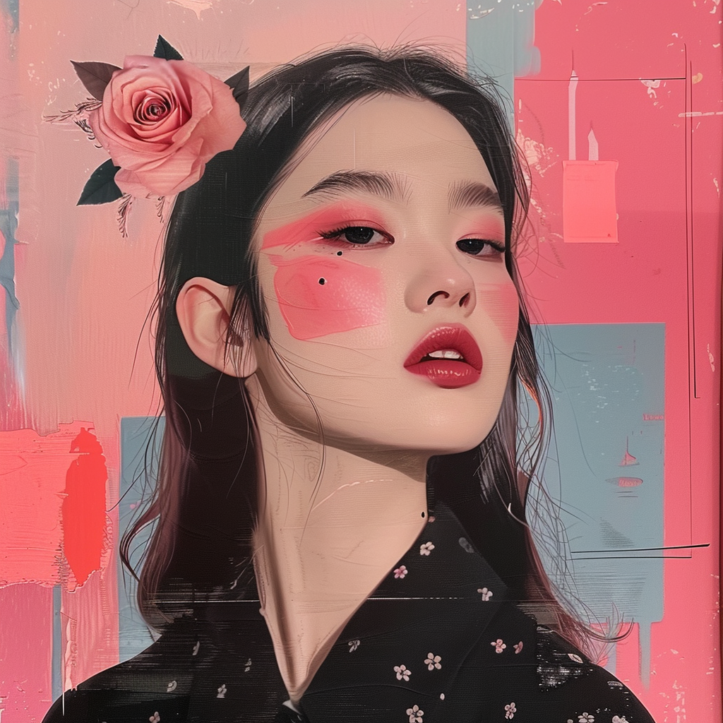 Étude de style d'une jeune fille
