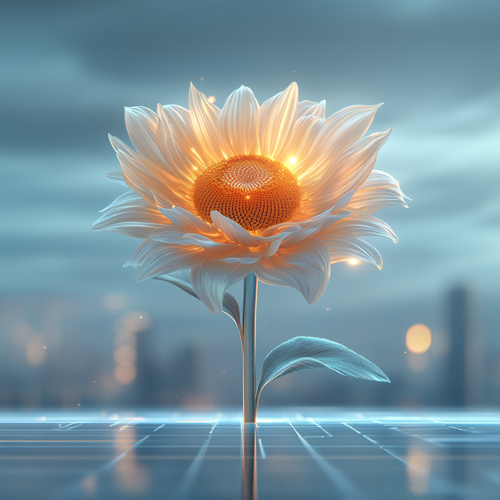 Sunflower on a Clean Background